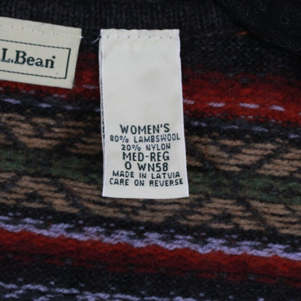LL BEAN Multicolor Button Cardigan Sweater Size M - Picture 10 of 11